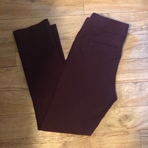 Maroon burgundy straight dress slacks dana buchman